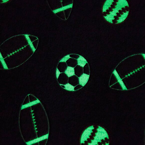 Dark Blue Rugby Pattern Glow-in-The-Dark Carpet - Picture 4 of 5